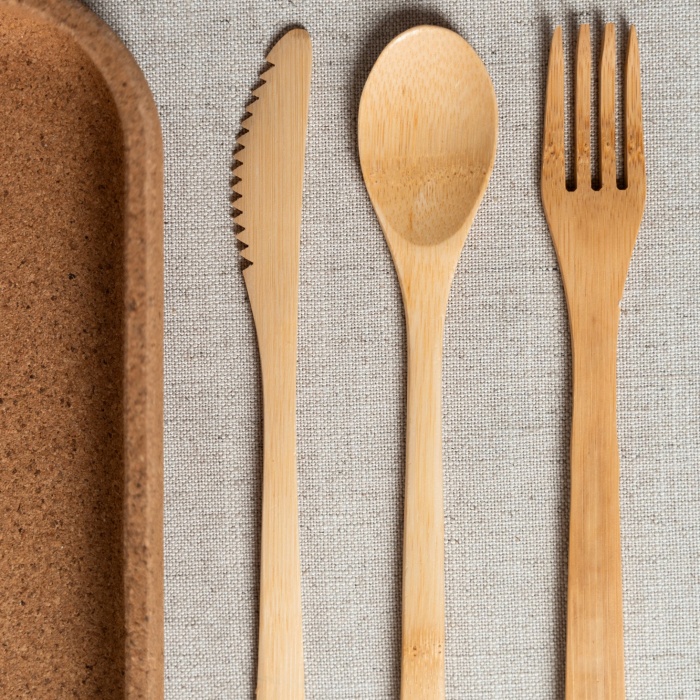 Set Of  Wooden-Cutlery TO-GO 